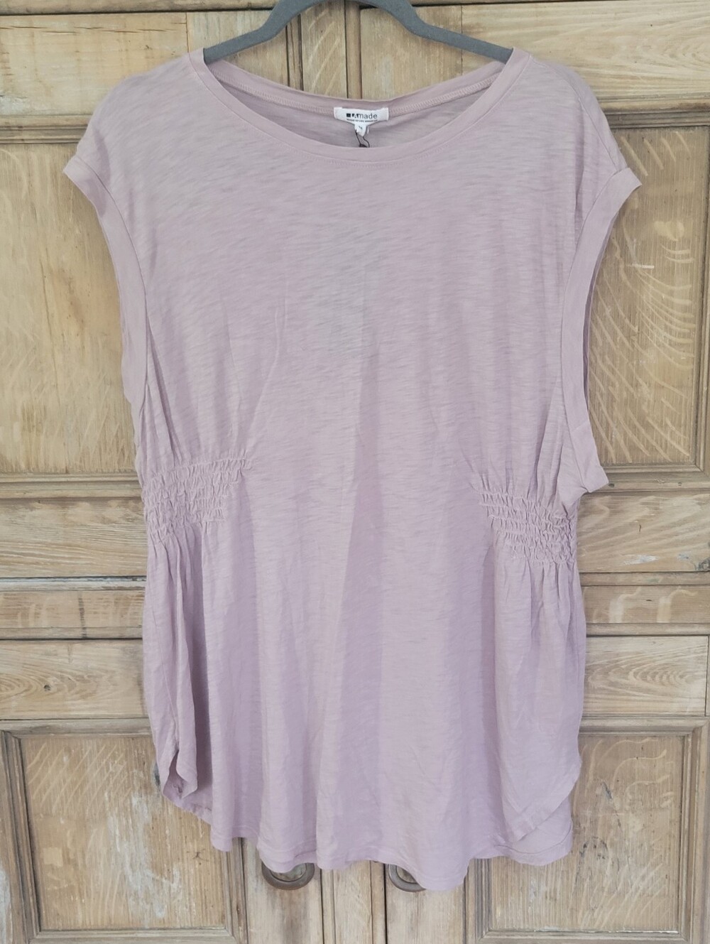 NWT LAmade Wild Iris Myles Tunic Tee Ruched Muscle Tank Top - Size M